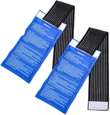 Gel Ice Cold Packs - 2-Piece Set, Soft Reusable Cold/Hot Compress for Therapy