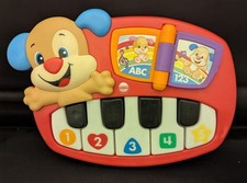 FISHER-PRICE ELECTRONIC KEYBOARD Gently-Used FREE SHIP! ABC, 123, Colors, Shapes