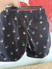 Scotch Soda Pull On Elastic Waist Swim Trunks Shorts Coffee Cup Mens S Small