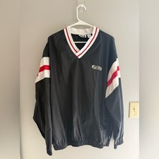 Fila Pullover Jacket Mens Size Large Windbreaker V Neck Outdoor Logo Patch VTG