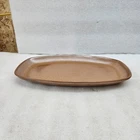 Vintage Frankoma Pottery Small Serving Platter Plainsman Brown Marked-GP