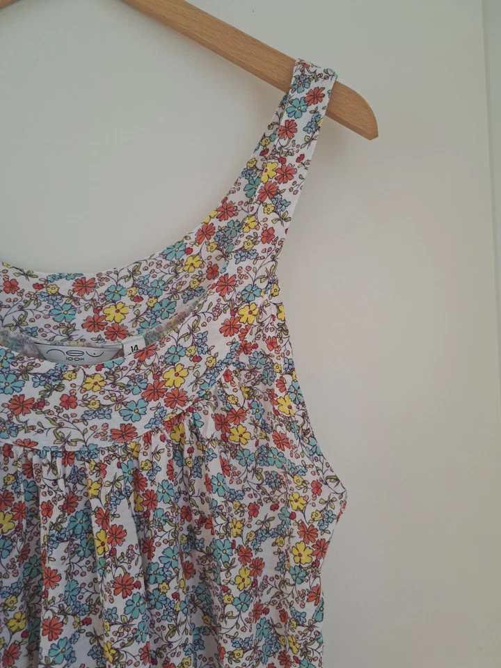 Pretty Ditsy Floral Vest Top UK14 Elasticated Waist Long Multicoloured BNWT - Image 4 of 4