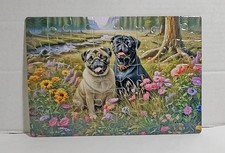Pug Black  Fawn in Wildnerness Jigsaw Puzzle 40-Piece
