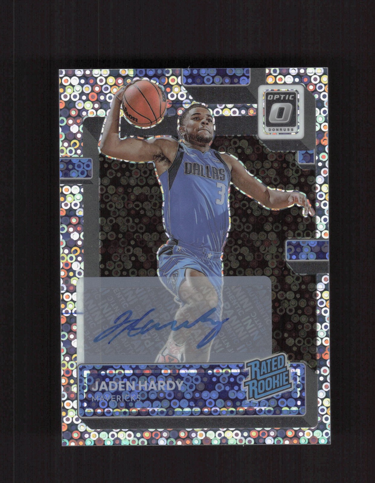 2022-23 Donruss Optic #248 Jaden Hardy Rated Rookies AUTO Fast Break RC