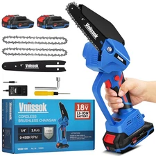 Chainsaw 6 Inch Mini Electric Chain Saw Cordless Battery Powered,Hand Held Sa...