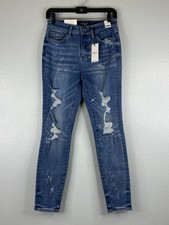 Judy Blue Women Size 5/27 Jeans Skinny Fit Mid Rise Distressed NWT