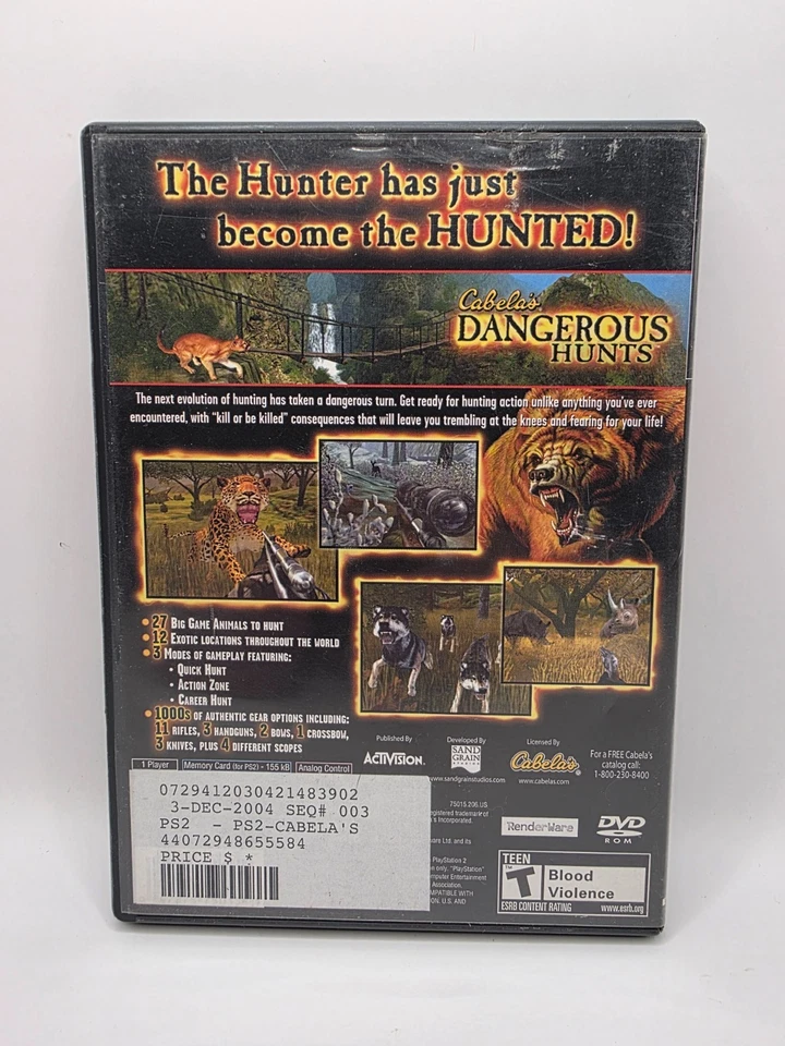 Cabela's Dangerous Hunts PlayStation 2 PS2 - Good Disc - Image 2 of 4