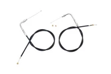34.25 inch Black Throttle and Idle Cable Set fits Harley Davidson