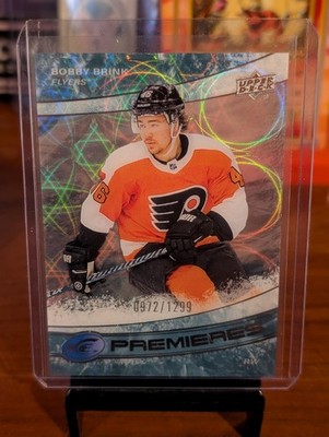 Upper Deck 2022-23 Ice Premieres Rookie Bobby Brink #177 /1299 Flyers