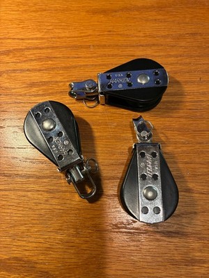 Three Harken 38mm Big Bullet Blocks with Shackles #168
