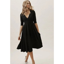 BHLDN Valdis Black Dress, SZ US 2, $298 Retail, NWT, 70% Retail!, 781