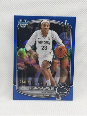 Bowman Chrome U Kiyomi McMiller 1st Bowman BCP-25 Blue Refractor Numbered /150