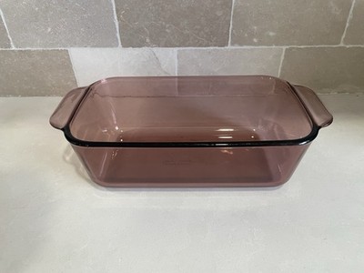 Cranberry Glass Pyrex Loaf Pan Baking Dish 231-R Corning Ware 1.5 QT 8.5x4.5x2.5