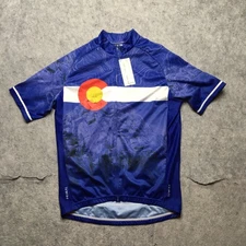 Primal Cycling Jersey Mens Small Colorado Flag Nexas Full Zip Cerberus Brewing