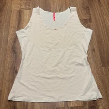 Spanx Womens Off White Slimming Sculpting Stretch Tank Top Plus Size 1X 