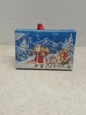 Christmas LED Light Up Canvas Art Wall or Tabletop Picture 6”x4” Sant, Sleigh 