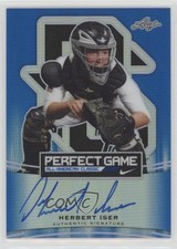 2015 Leaf Metal Draft Perfect Game Blue Prismatic 7/25 Herbert Iser Auto 0l2