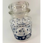 Vintage 1989 CHD Blue Floral Glass Storage Jar with Lid – Colonial Homestead