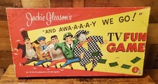 1956 "JACKIE GLEASON" TRANSOGRAM "AND AWAY WE GO" TV Fun BOARD GAME Complete 