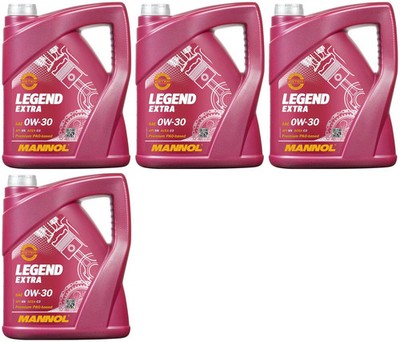20l Mannol 7919 Legend Extra 0W-30 Motoröl 4x5l 