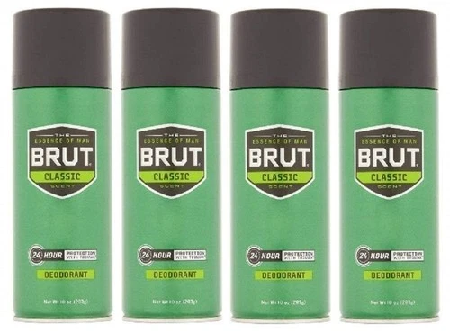 BRUT Deodorant Spray Classic Scent 10 oz (Pack of 4)