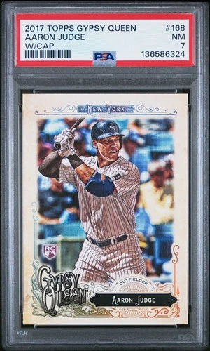 2017 Topps Gypsy Queen Aaron Judge #168 w/ cap Rookie Card PSA 7