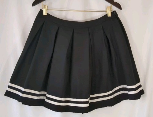 Hot Topic Plissettato Nero Cheerleader Scuola Ragazza Anime Emo Goth Mini 17" X GRANDE