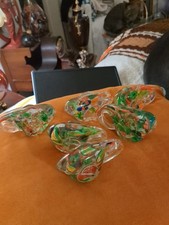 Set 6 fermacarte Elefanti Murano Millefiory VETRO ARTISTICO 3,5x2""