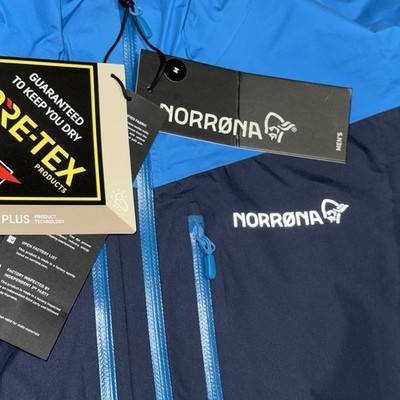 New Norrona Falketind Paclite Gore-Tex Jacket Hawaiian Surf Indigo