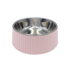 Baxter Bone Small Pink Melamine Ribbed Bowl