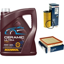 Pakiet inspekcyjny BOSCH 5L MANNOL Ceramic 5W-40 do BMW serii 1 118i 116i 2