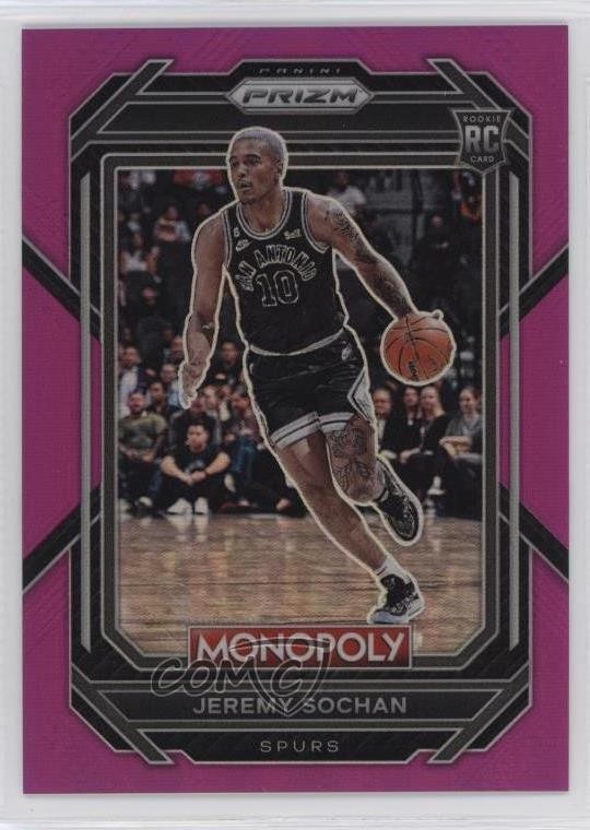 2022-23 Panini Prizm Monopoly Pink Prizm 13/149 Jeremy Sochan #80 Rookie RC k7n