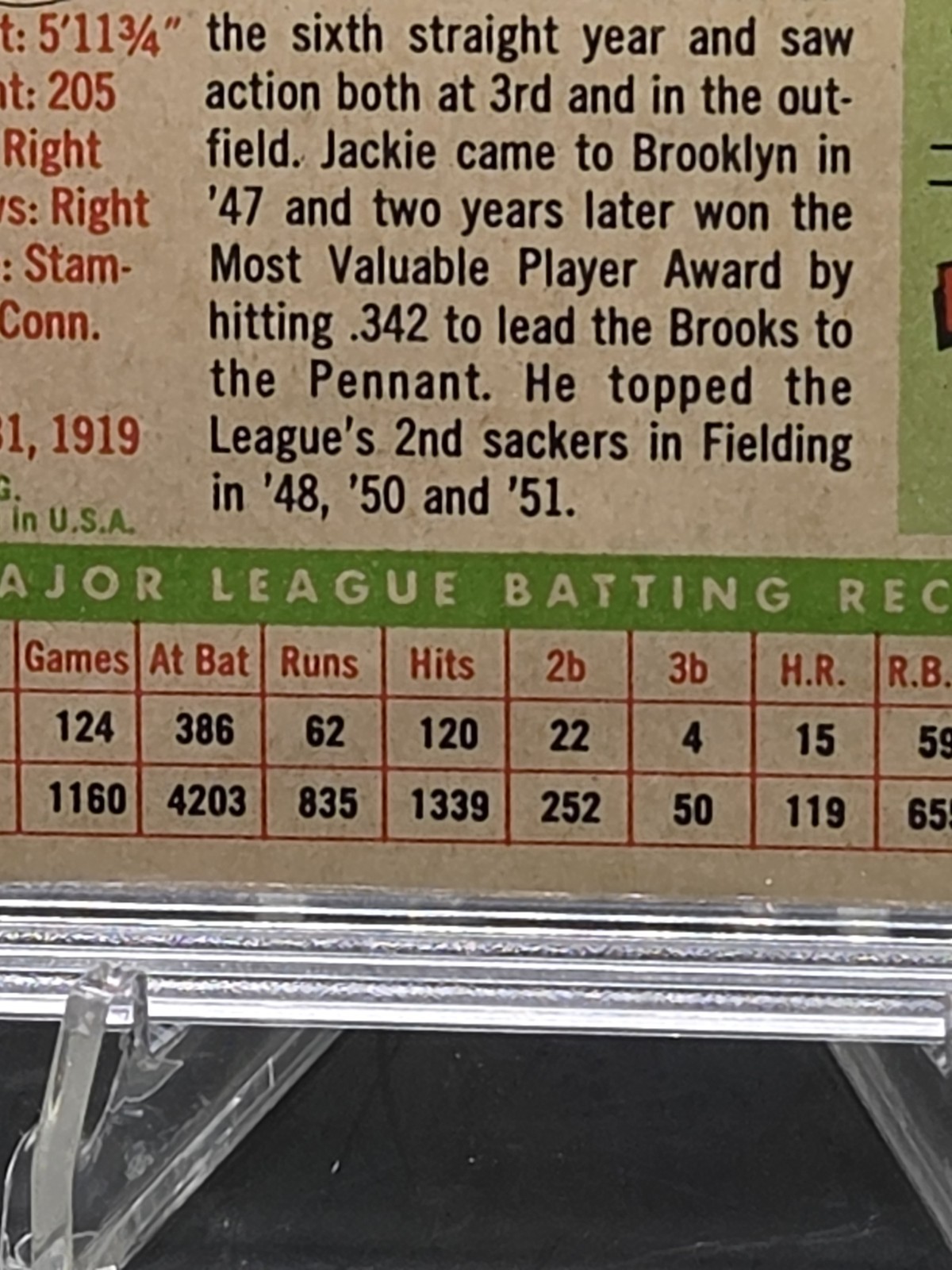 1955 TOPPS #50 JACKIE ROBINSON PSA 3 GORGEOUS COLOR BRIGHT YELLOW POPS view 21