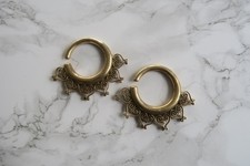 Tribalik Brass Ear Weights Boho Tribal Ornamental Tribal Boho Alternative