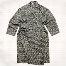 Vintage 100 Silk Kimono Robe Paisley Print Belted Long Dressing Gown Women s