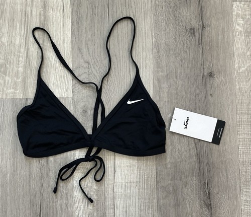 Nike Hydrastrong Women's Black Bikini Swimsuit Top Size Large NWT MSRP: $40