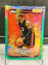 Dwayne Wade Green Logo Refractor Topps Chrome 2024-25 Heat
