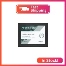 MCS Studio Gallery 8.5x11 Picture Frame Black Woodgrain Engineered Wood, Rectang