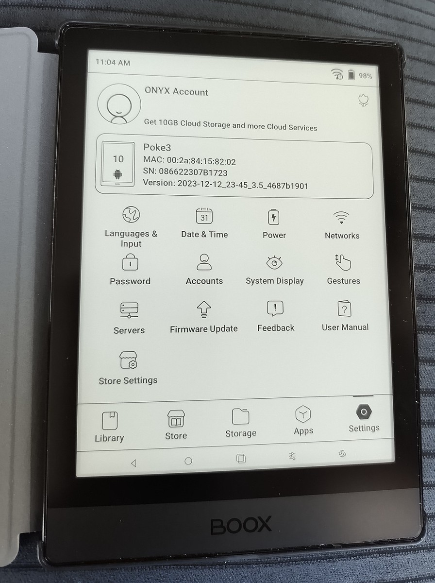 電子書籍リーダー本体 ONYX BOOX Poke3 ONYX BOOX Poke 3 eReader :: ONYX BOOX electronic books