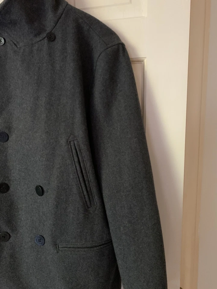 Gap Peacoat Jacket Mens Large Wool Blend Double Breasted Classic jacket - Image 4 of 4