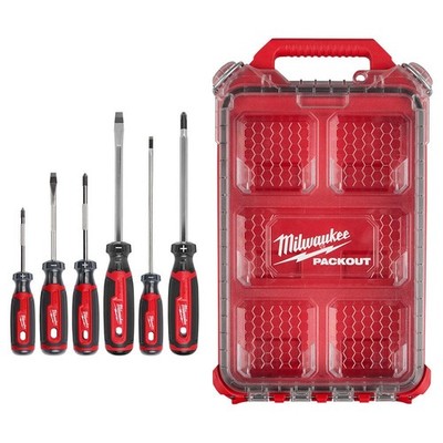 Milwaukee Tool MT200-6P 6 Pc. Cushion Grip Screwdrivers Set (USA) W/PACKOUT