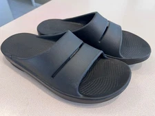 OOFOS Men's Black Recovery Slide Sandals Size 11