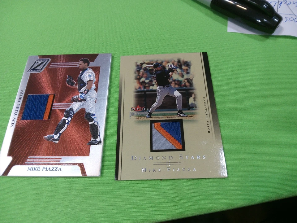 MIKE PIAZZA 3 COLOR JERSEY PATCH 2005 donruss zenith zb 16 #002/150 - Image 2 of 3