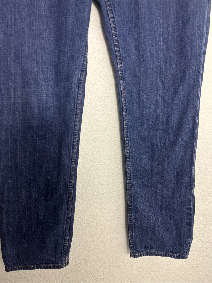 Jeans OBEY Propaganda Mens Button Fly Slim Straight Leg Denim 34x30 Dark Wash - Image 2 of 4