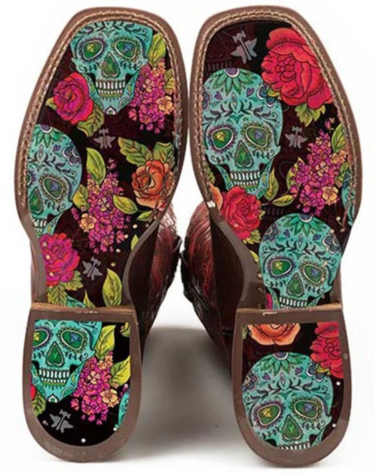 Tin Haul Women's Monster Cherry Western Boot Broad Square Toe - 14-021-00701 Re - Изображение 2 из 2