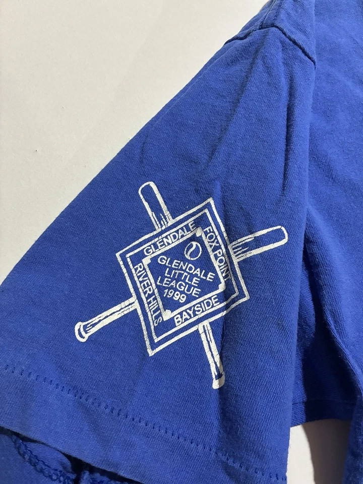 Винтажная футболка 1999 Dodgers одинарный шов сделано в США Majestic #2 двойная сторона M - Изображение 3 из 4