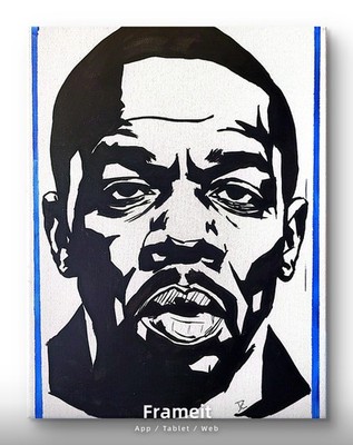 Original Modern 14x11 Dr Dre Minimalsm  Expressionist Painting Canvas