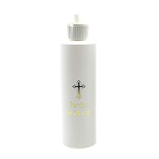 Refillable Holy Water Container with Golden for Cross Screw Lid Empty Water Bott