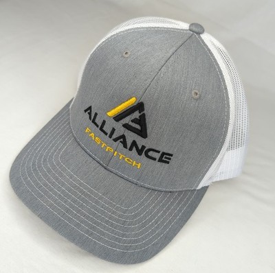 Alliance Fast Pitch Hat Evoshield Gray, White Mesh Back Snap Back