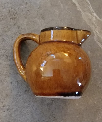 Vintage Small Glazed Stoneware Pitcher Souvenir Greenfield Village 2 1/2 In Tall - Picture 7 of 9